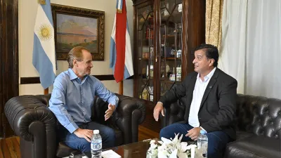 Gustavo Bordet recibió a Marcelo Casaretto para fortalecer la candidatura a presidente de Sergio Massa.