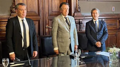 Imagen de archivo de los jueces Dalla Vía, Corcuera y Bejas que integran la Cámara Nacional Electoral.