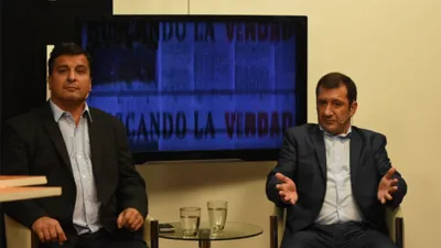 Marcelo Casaretto, candidato a diputado nacional y Edgardo Kueider, candidato a senador nacional por el Frente de Todos.