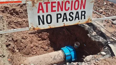 caño de agua roto