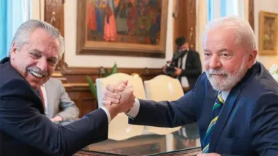 Los presidentes de Argentina y Brasil: Alberto Fernández y Lula da Silva.