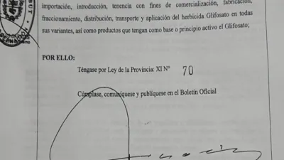 Chubut promulgó la ley que prohíbe el glifosato