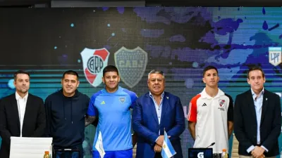 Con Marcos Rojo y “Nacho” Fernández, comenzó a vivirse en conferencia el superclásico