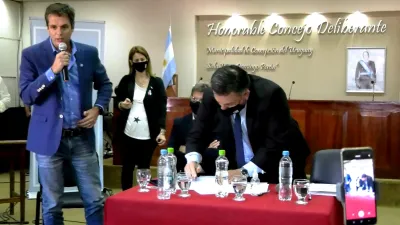 Cresto y Oliva firmaron convenio