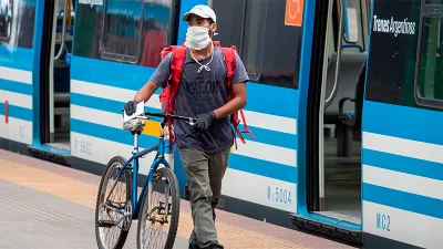 trabajador barbijo