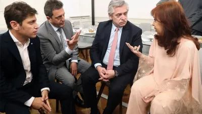 Kicillof, Massa, Fernández y Cristina Kirchner.