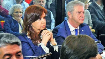 Cristina Kirchner en una de las audiencias del juicio oral