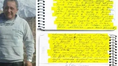 El chofer Oscar Centeno y sus supuestos cuadernos. 