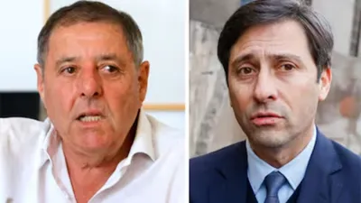 Los senadores Alfredo de Angeli y Enrique Martín Goerling.