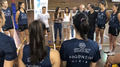 Con las entrerrianas Fresco y Michel las “Panteras” recibieron a la secretaria de Deportes