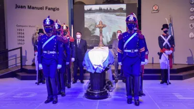 Los restos de Juan Manuel Fangio ya descansan en su museo de Balcarce