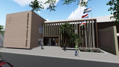 Fachada proyectada del edificio