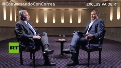 Fernández entrevistado por Correa