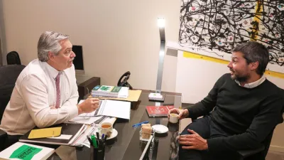 Alberto Fernández con Matías Lammens