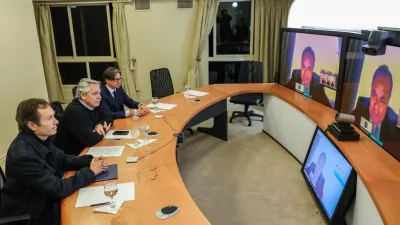 Alberto Fernández videoconferencia 