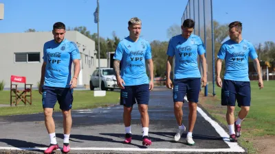 Fútbol: la selección argentina completó su última práctica de la fecha FIFA