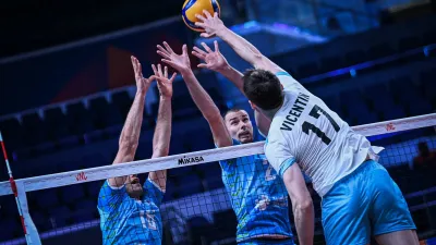 Vóley: Argentina no pudo con Eslovenia a pesar del aporte goleador del paranaense Vicentín