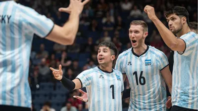 El paranaense Luciano Vicentín festejó a lo grande con Argentina en el debut por la VNL