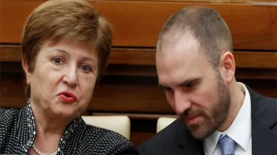 Martín Guzmán con Georgieva  