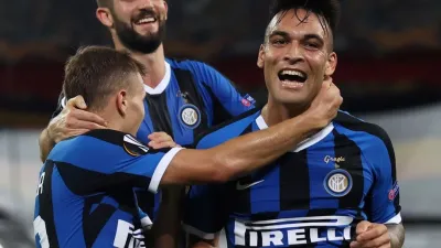 Lautaro Martínez brilló en la goleada del Inter para ser finalista de la Europa League