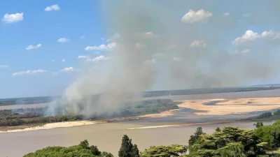Registraron nuevos focos de incendios en la Isla Puente