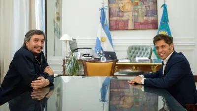 Máximo Kirchner con Axel Kicillof