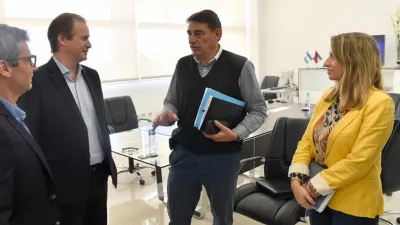 Néstor Landra con Bordet y Stratta