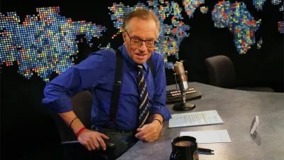 Larry King en el estudio de CNN, en Los Ángeles, 2007.