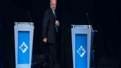 Roberto Lavagna en el debate presidencial en Santa Fe