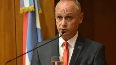 Imagen de archivo de Leonardo Portela, cuando inauguró el Año Judicial, el pasado 26 de marzo.