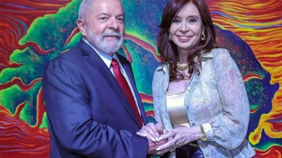 Lula da Silva, presidente electo de Brasil, con Cristina Fernández de Kirchner.