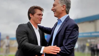 Mauricio Macri con Guillermo Barros Schelotto