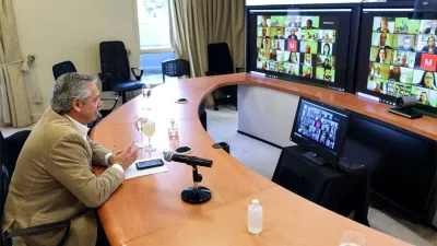 El Presidente Alberto Fernández, en videoconferencia con los gobernadores en Olivos, donde se analizaron aquellas provincias que están cerca de normalizar, y a las otras que seguirán sin cambios.