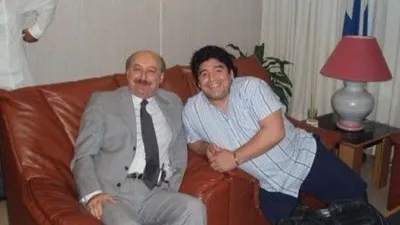 Raúl Taleb con Diego Maradona