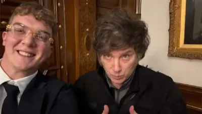 Milei, en la Casa Rosada, con Hayden Mark Davis, a quien ahora señalan como responsable de $LIBRA.