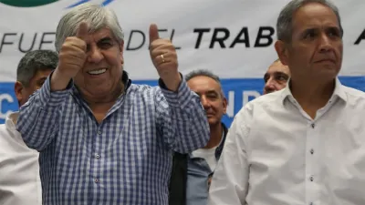 Hugo Moyano y Sergio Palazzo.