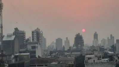 Paraná volvió a cubrirse de humo proveniente de los incendios en las islas