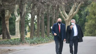 Omar Perotti con Alberto Fernández
