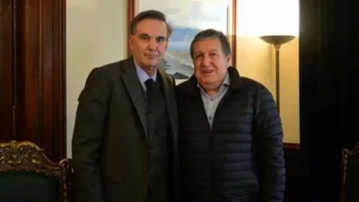 Fotografía de archivo de Miguel Ángel Pichetto y Ramón Puerta.