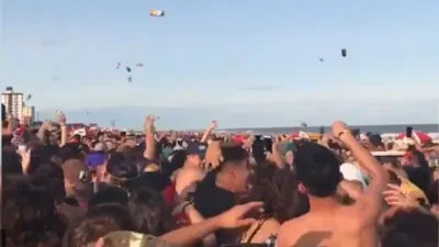 descontrol playa Gesell