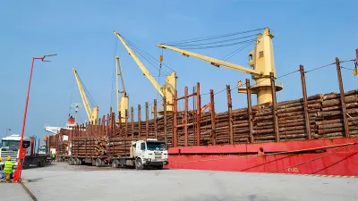 carga de madera Puerto de Ibicuy