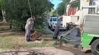 Se realizaron tareas de limpieza y desobstrucción de cañerías colectoras y cámaras. 