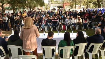 El acto fue organizado en el camping de Fatsa por las 62 Organizaciones Sindicales Peronistas de Paraná. 