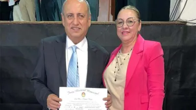 Imagen de archivo de Domingo Daniel Rossi junto a Patricia Díaz.