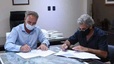 Darío Schneider con Gustavo Reitano