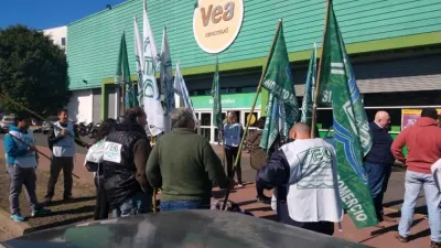 Supermercado Vea protesta