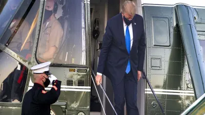 Donald Trump con coronavirus traslado al hospital militar