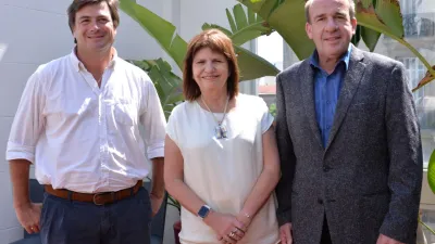 Morchio y Vitor junto a Patricia Bullrich