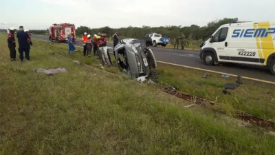 El siniestro vial se produjo en inmediaciones del kilómetro 341 de la Autovía Gervasio Artigas.