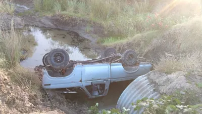 El vuelco se registró en la madrugada de hoy.